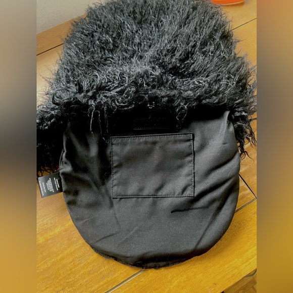 Dolls Kill Widow Faux Fur Bag Black Long Hair Furry Vegan Mongolian Lamb NWOT - Picture 11 of 13